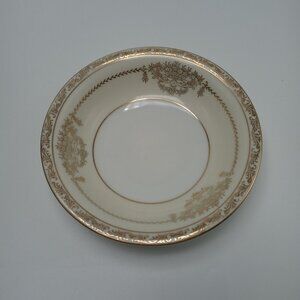 Noritake Bancroft Fruit Dessert Bowl Gold Flower Basket Japan Vintage